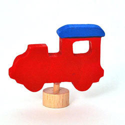 Grimms Birthday and Advent Ring Decoration Red Locomotive