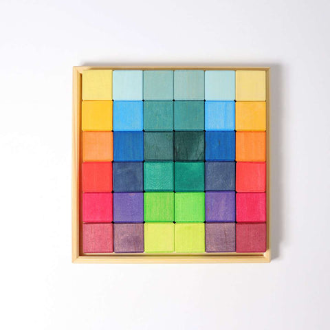Grimm Rainbow Square Mosaic Puzzle 36 Cubes