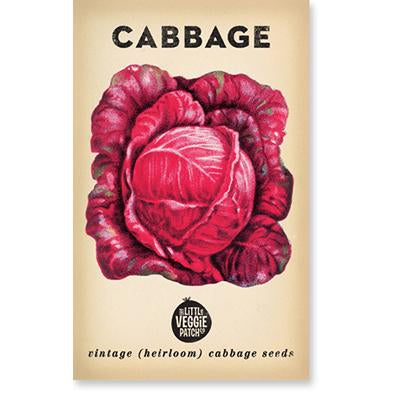 Heirloom Flower Seeds - Cabbage 'Savoy Purple', Dragonflytoys 