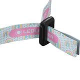Kidled2 Headtorch Purple with Rainbows by Ledlenser, Dragonfly Toys 