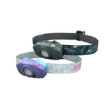 Kidled2 Headtorch Purple with Rainbows by Ledlenser, Dragonfly Toys 