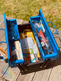 Large Metal Tool Box Set with Tools by Kids at Work, dragonfly toys