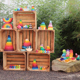 Grimms Large Conical Pastel Stacking Tower,Dragonflytoys