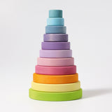 Grimms Large Conical Pastel Stacking Tower, Dragonflytoys