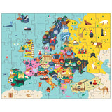 Geography Map of Europe Puzzle (70 Pieces) by Mudpuppy, Dragonflytoys