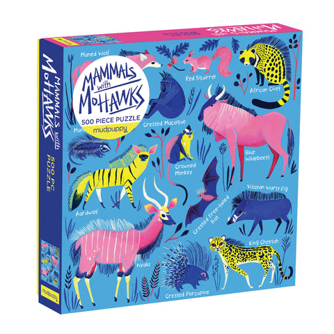 Mammals with Mohawks Puzzle (500 Pieces) by Mudpuppy, Dragonflytoys
