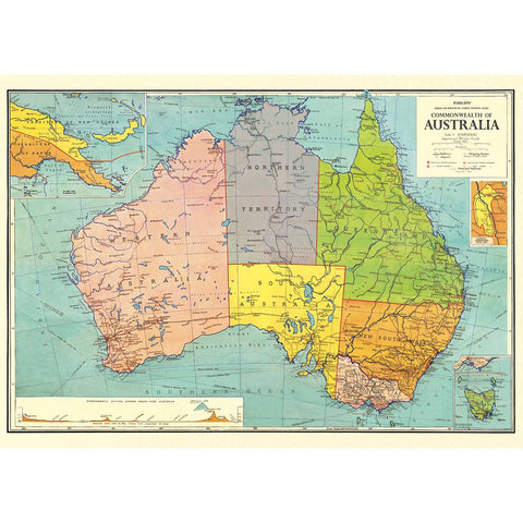 Cavallini & Co Wrap -Map of Australia