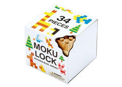 Wooden Lego Blocks  34 Pieces Kodomo - Mokulock