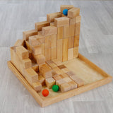 Natural Large Stepped Pyramid by Grimms New in 2023, Dragonfly Toys 