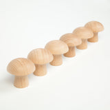 Natural Wood Mushroom by Grapat (set of 6)