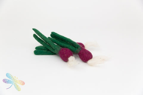 Mini red onions Vegetable Felt Play Food by Papoose, Dragonfly toys
