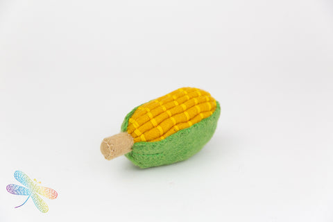 Corn Vegetable Felt Play Food by Papoose, dragonfly toys
