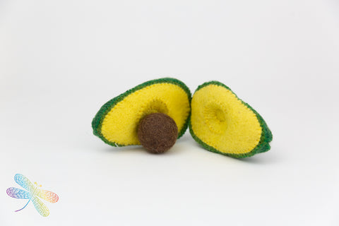Avocado Felt Play Food by Papoose, Dragonfly toys