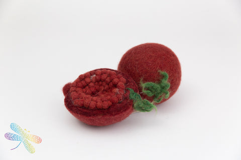 Pomegranate Felt Play Food by Papoose, Dragonfly toys