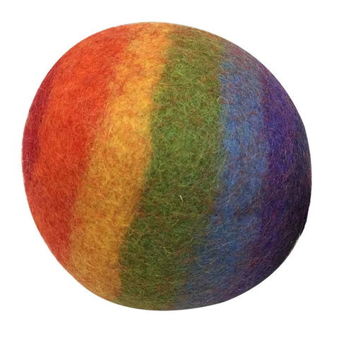 Large rainbow felt ball by Papoose