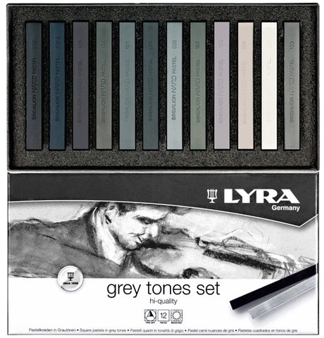 Lyra Polycrayon Grey Tones Box of 12