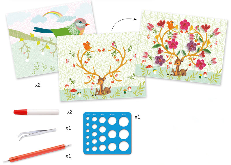 Quilling Spiral Seasons Craft Kit by Djeco Dragonfly Toys