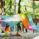 Giant Rainbow Silk Scapes Play Silks Sarah's silks, dragonfly toys, pedagogy, open ended play, steiner, waldorf