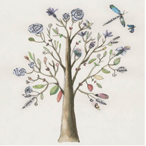 Greeting Card - Blue Roses Tree AP-9