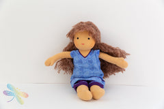 Small Steiner Doll- Girl with auburn curly hair, Dragonflytoys 