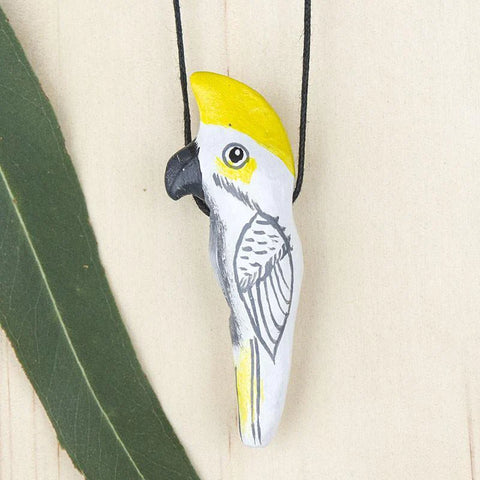 Songbird Whistle Necklaces - Sulphur Crested Cockatoo, Dragonfly Toys 