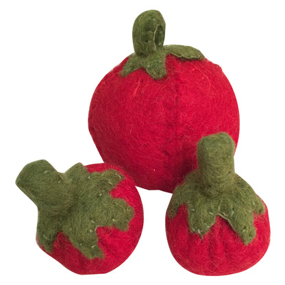 Tomatoes x 3 Vegetable Felt Play Food by Papoose