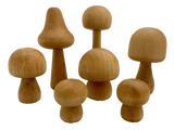 Wooden Mushrooms Natural