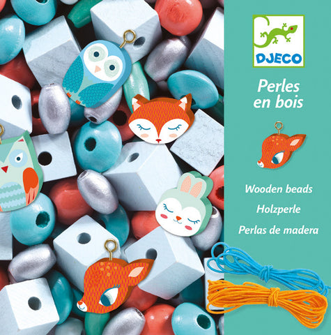 Wooden Bead with Little Animals by Djeco