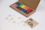 Apiscor Wax Block Crayons 16 Piece, Dragonfly Toys