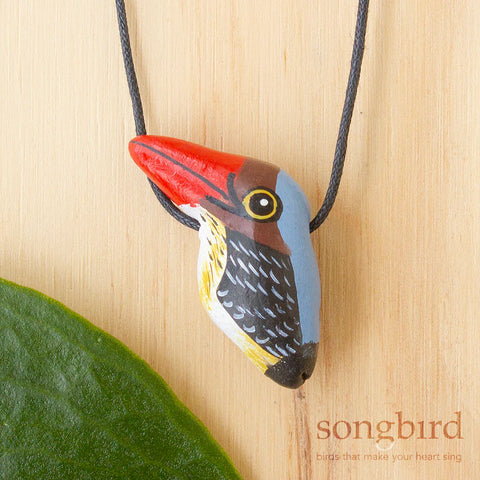Songbird Whistle Necklaces - Banded Kingfisher, Dragonfly Toys 