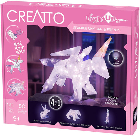 Creatto Sparkle Unicorn Figurine Kit, Dragonfly Toys 