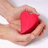 Grimms Wooden Hearts Blocks - Red