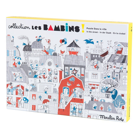 In the Street Les Bambins Puzzle 208 Pieces by Moulin Roty