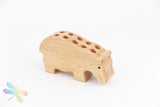 Hippopotamus Wooden Pencil Holder by Drei Blatter