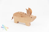 Piggy Wooden Pencil Holder by Drei Blatter