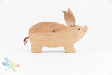 Piggy Wooden Pencil Holder by Drei Blatter