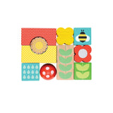 Petit Collage Busy Garden Wooden Discovery Blocks, Dragonfly Toys 