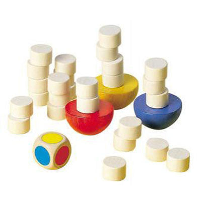 Mushie Wooden Balance Blocks (tropical) - Ages 2-4