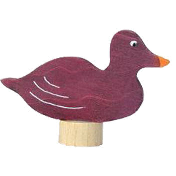 Wooden duck decoration for birthday and advent rings by Grimms