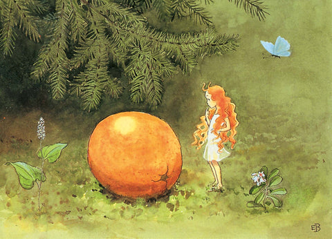 The sun egg postcard by Elsa Beskow