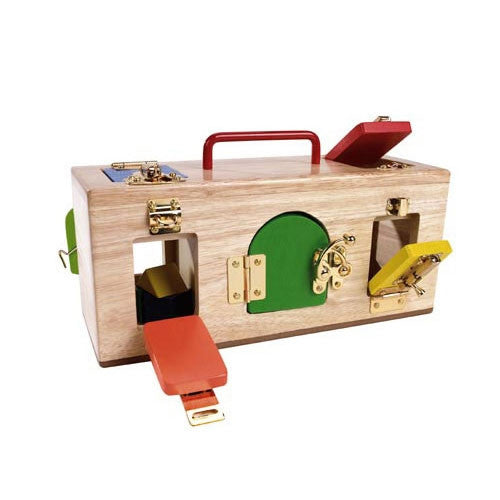 wooden montessori toddler little lock box