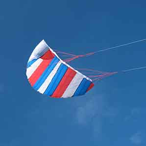 Parafoil Red Blue White Kite