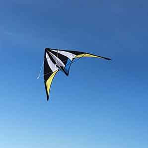 Stunt kite blue white and black