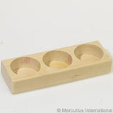 Wooden Paint Holder with Glass Jars Small