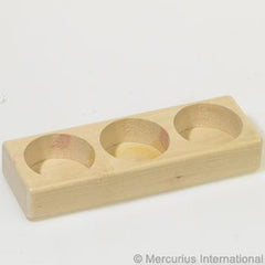 Wooden Paint Holder with Glass Jars Small